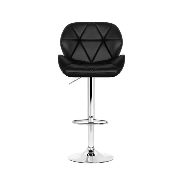 Artiss 4x Bar Stools Gas Lift Padded Leather Black Sale