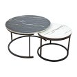 Coffee Table Round Marble Nesting Side Furniture Supply