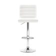 Artiss 4x Bar Stools Padded Leather Gas Lift White Online Sale