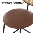 Artiss 2x Bar Stools PU Leather Stools Brown Online now