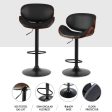 Artiss 4x Bar Stools Gas Lift Leather Padded Black Hot on Sale