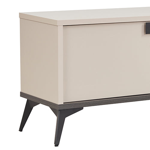 TV Cabinet with Storage Drawer Open Shelve Cabinet MDF in Champagne Colour on Sale