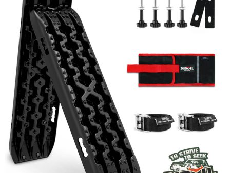 X-BULL 2PCS Recovery Tracks Boards Snow Tracks Mud tracks 4WD With 4PC mounting bolts Black Online Sale