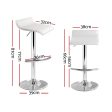 Artiss 4x Bar Stools Adjustable Gas Lift Chairs White Sale