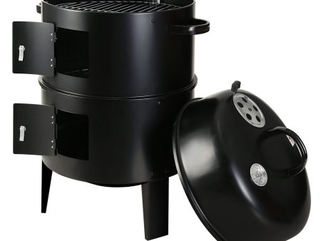 Grillz BBQ Grill 3-In-1 Charcoal Smoker Online Hot Sale