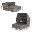 Gardeon Outdoor Sun Lounge Setting Patio Furniture Wicker Sofa Garden Day Bed Discount