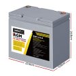 Giantz AGM Deep Cycle Battery 12V 75Ah x2 Box Portable Solar Caravan Camping For Discount