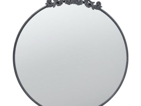 Baroque Black Round Wall Mirror 98cm.  The black framing makes this a striking focal piece.  Cheap