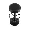 Artiss 2x Bar Stools Leather Padded Gas Lift Black Fashion