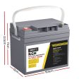 Giantz AGM Deep Cycle Battery 12V 50Ah x2 Box Portable Solar Caravan Camping on Sale