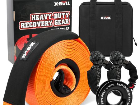 X-BULL 4WD Recovery Kit Off Road Snatch Strap Soft Shackles Snatch Block Pulley Hot on Sale