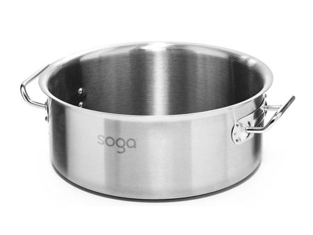 SOGA Stock Pot 23L Top Grade Thick Stainless Steel Stockpot 18 10 Without Lid Online Sale