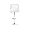 Artiss 4x Bar Stools Gas Lift Leather Padded White Online Hot Sale