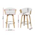 Artiss 4x Bar Stools Swivel Leather Chairs Wooden Supply