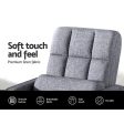 Artiss Floor Lounge Sofa Bed Swivel Grey Online Sale