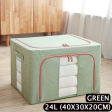 Foldable Storage Box Crushed Steel Frame Clothes Quilt Toys Organizer 24L Online Hot Sale