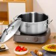 SOGA Dual Burners Cooktop Stove 14L Stainless Steel Stockpot and 28cm Induction Casserole Online now