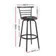 Artiss 2x Bar Stools Swivel Leather Padded Metal Sale