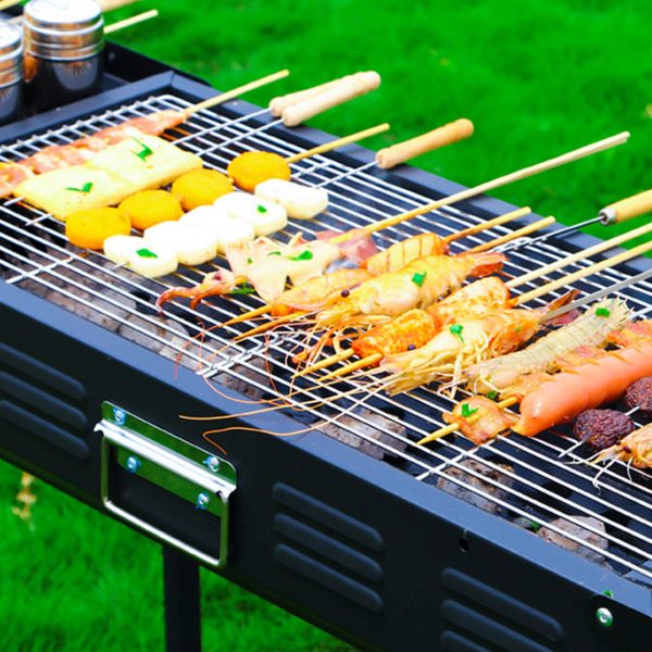 SOGA 66cm Portable Folding Thick Box-Type Charcoal Grill for Outdoor BBQ Camping Online Sale